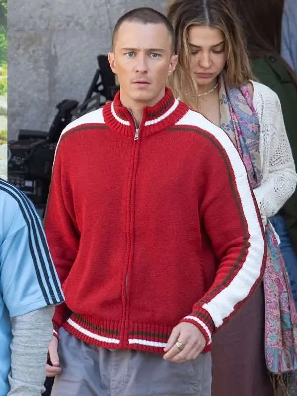 Rafe Cameron Outer Banks S05 2026 Red Varsity-Style Jacket - Image 2