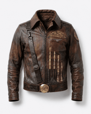 Mason Dye (Bombsight) Vought Rising Brown Leather Coat