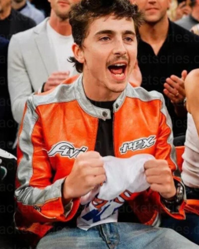 NYC Timothée Orange Leather Jacket