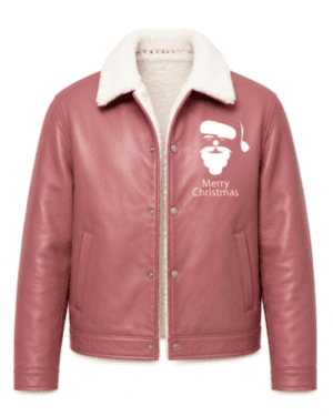 Christmas Party 2026 Gifted Women Duster Pink Leather Jacket