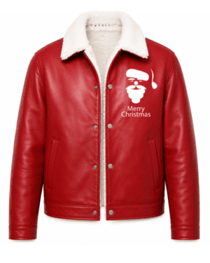 Christmas Party 2026 Gifted Men Red Leather Jacket