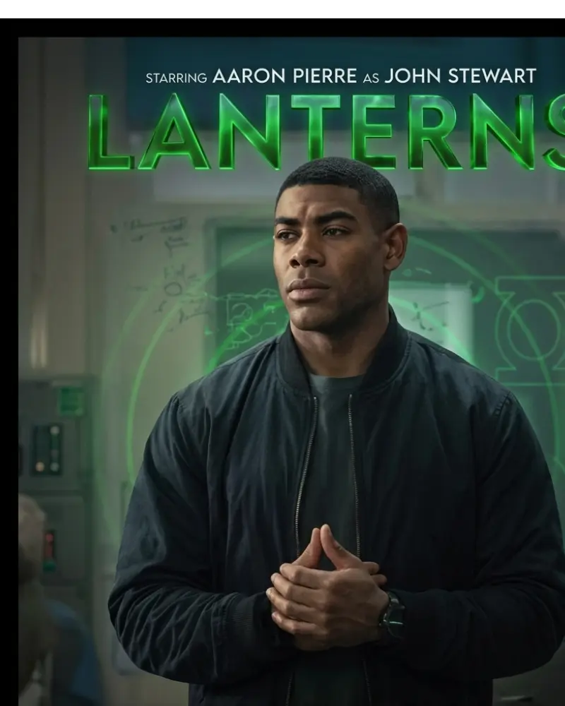 Aaron Pierre (John Stewart) Lanterns 2026 Varsity Style Jacket - Image 5
