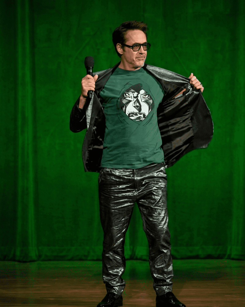 Doomsday 2026: RDJ CinemaCon Green Treated Leather Suit - Image 3