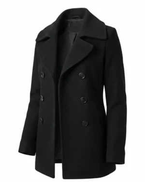 Maria Sten NEAGLEY S01 2026 Jet Black Wool Coat