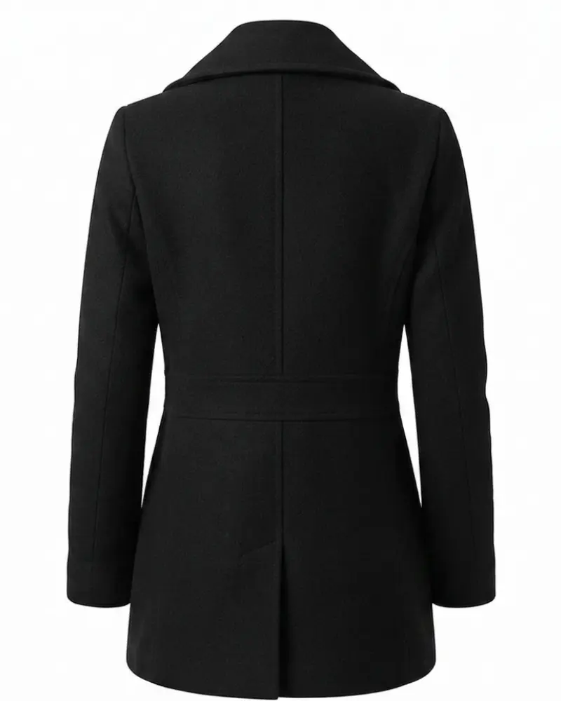 Maria Sten NEAGLEY S01 2026 Jet Black Wool Coat - Image 2