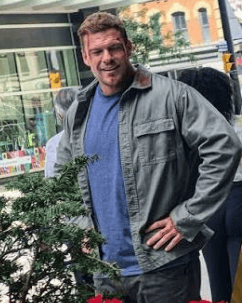 Alan Ritchson (Jack Reacher) Reacher S04 Grey Cotton Jacket - Image 2