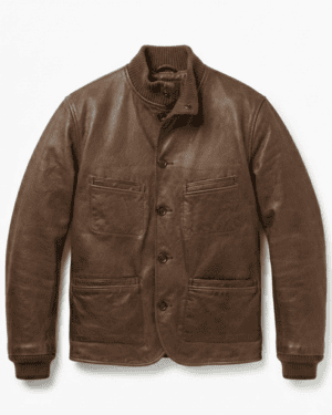 Tom Hardy MobLand S02 2026 Warm Brown Leather Jacket