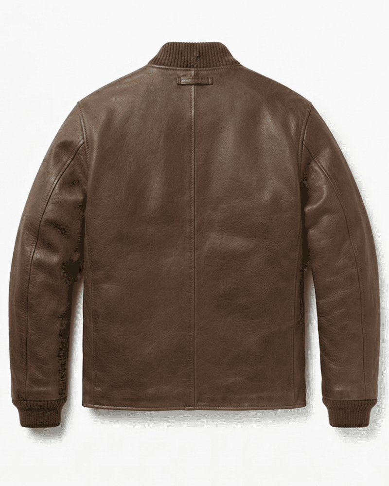 Tom Hardy MobLand S02 2026 Warm Brown Leather Jacket - Image 2