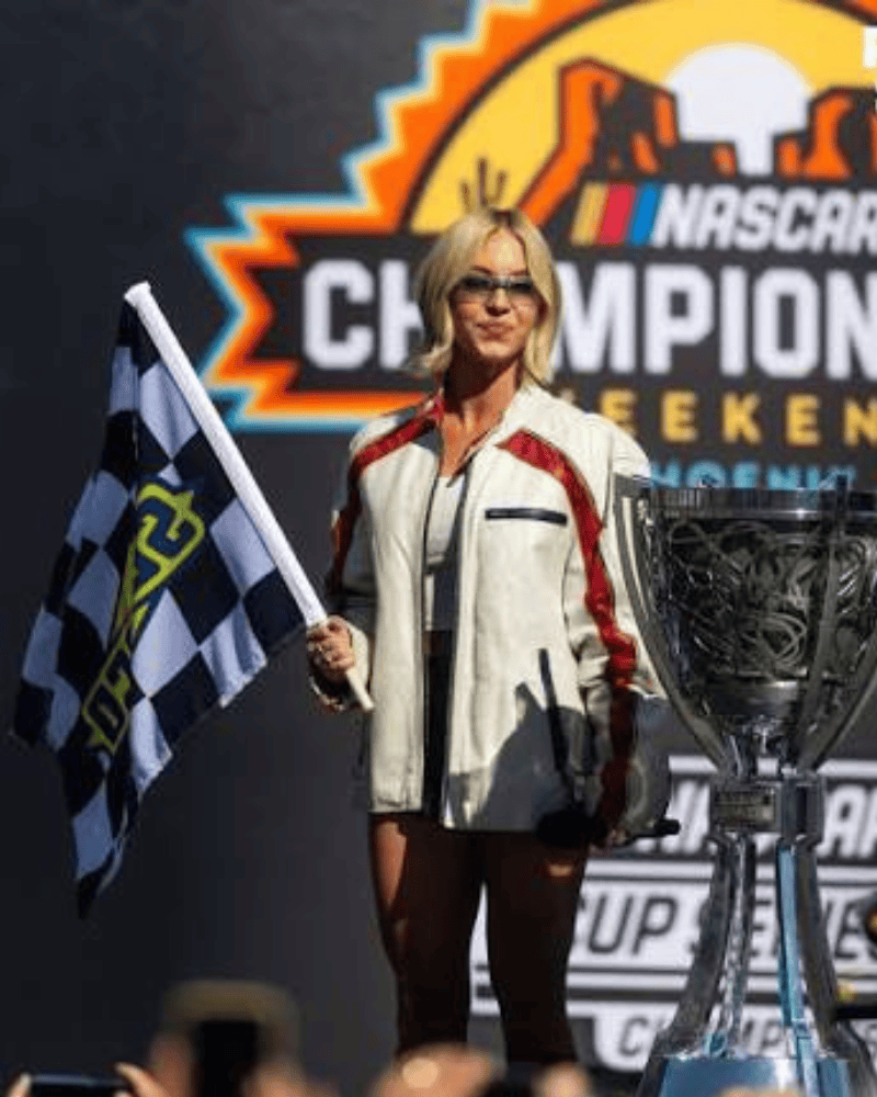 Sydney Sweeney NASCAR Championship 2026 Faux Leather Jacket - Image 3