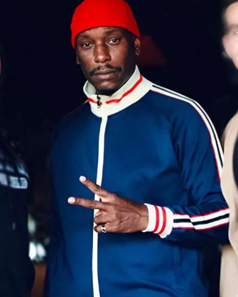 Oscar Shaw Tyrese Gibson Blue Track Jacket - Image 3