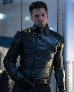 Winter Soldier Inspired Black Tactical Leather Jacket